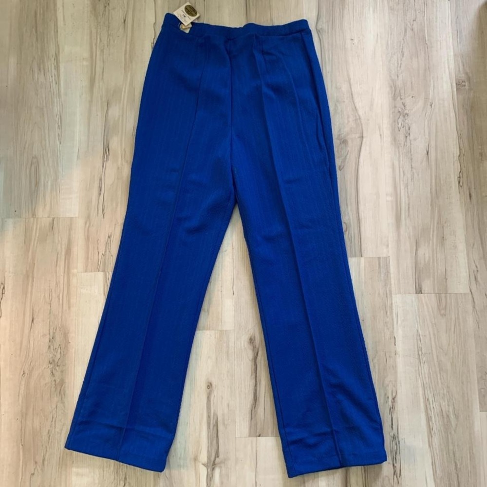 Vintage 1960s royal blue leg trouser pants sz 16